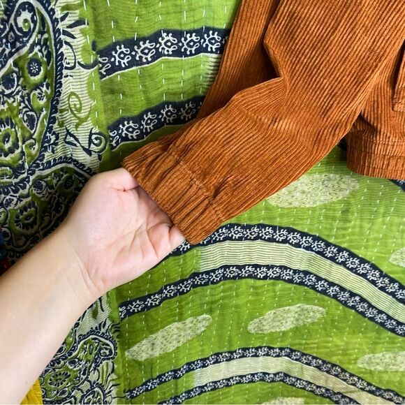 BDG Urban Outfitters Chestnut Cropped Corduroy Bomber Jacket Size Small - Picture 4 of 11